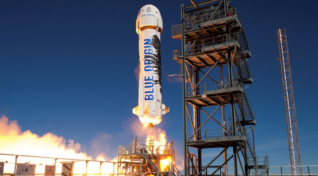 photo du lancement de Blue Origin